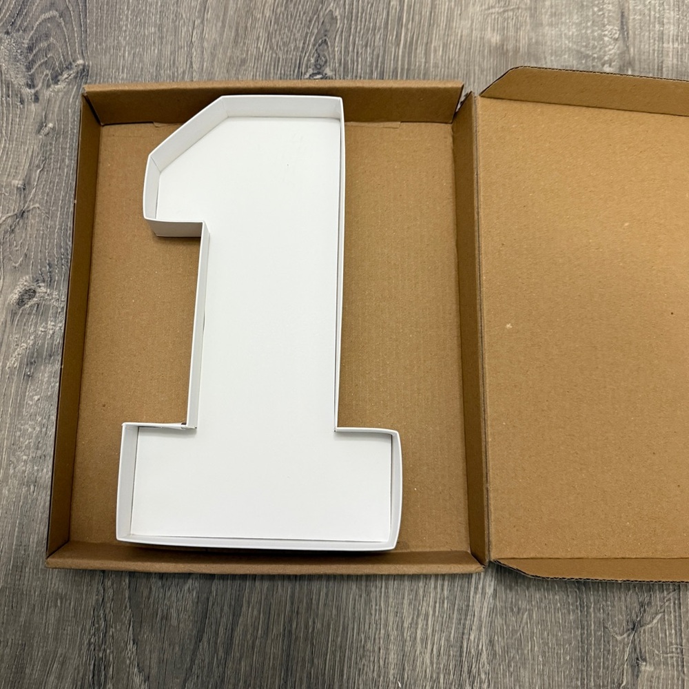 Number 1 Cardboard Tray / Decorative Piece